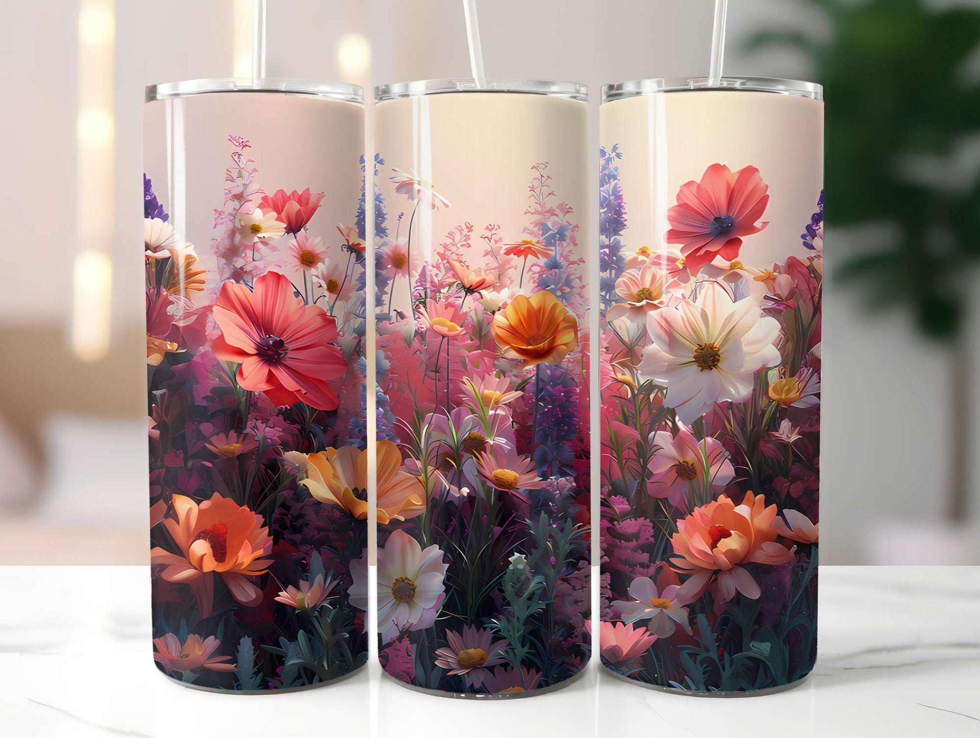 Flower Summer 5 Tumbler Wrap - CraftNest - Digital Crafting and Art