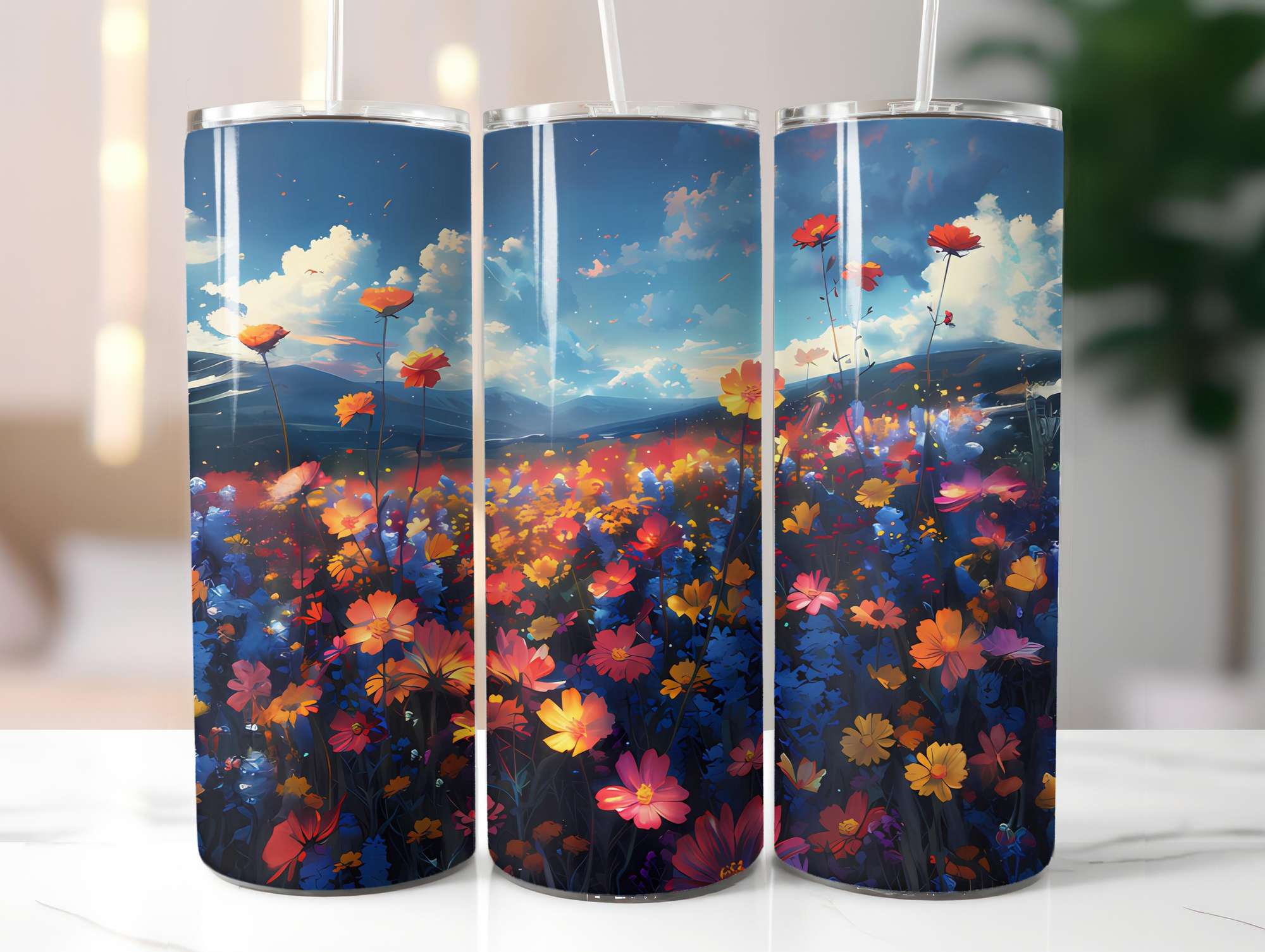 Flower Summer 4 Tumbler Wrap - CraftNest - Digital Crafting and Art