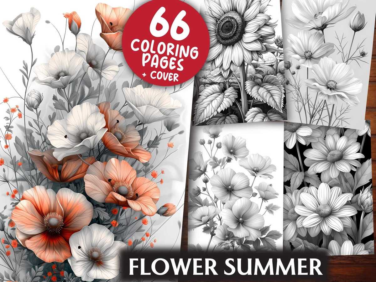 Flower Summer Coloring Books - CraftNest - Digital Crafting and Art