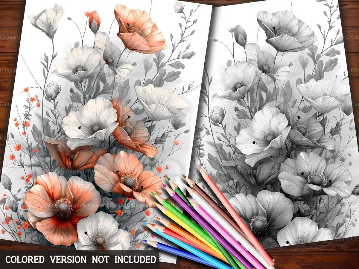 Flower Summer Coloring Books - CraftNest - Digital Crafting and Art