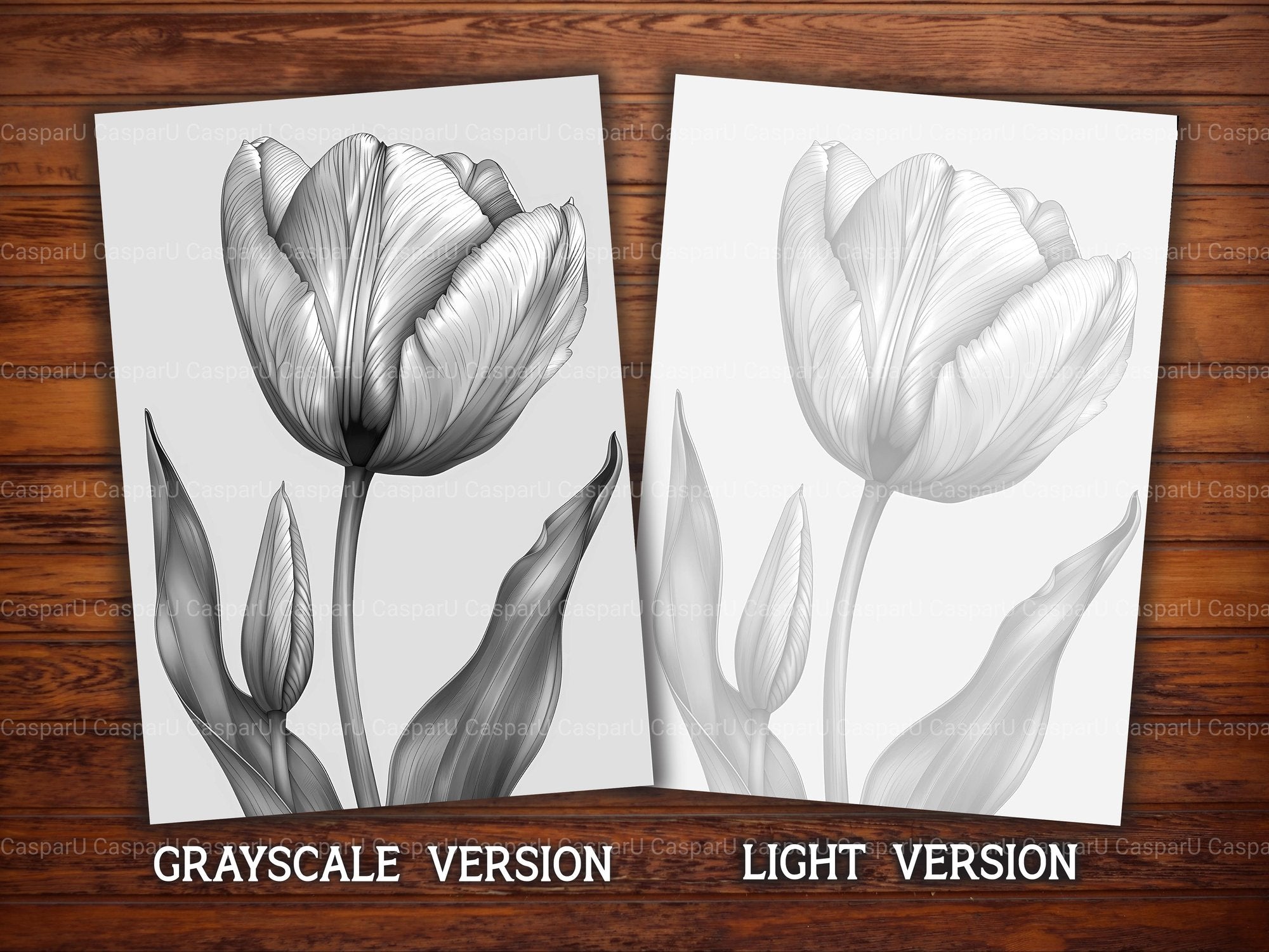 Flower Tulips Coloring Books - CraftNest