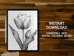 Flower Tulips Coloring Books - CraftNest