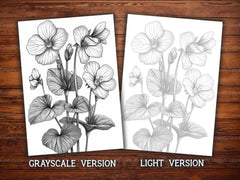 Flower Violets Coloring Books - CraftNest