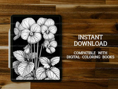 Flower Violets Coloring Books - CraftNest