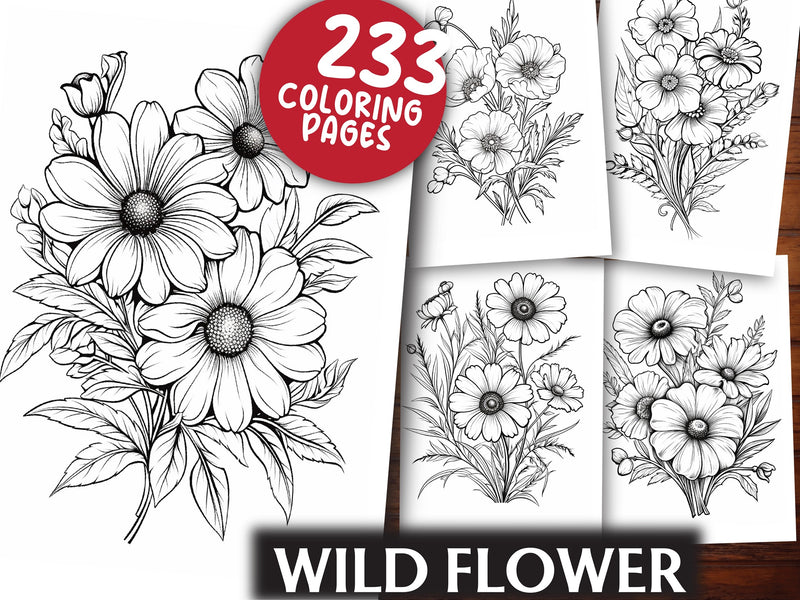Wild Flower Coloring Book - CraftNest - Digital Crafting and Art