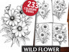 Wild Flower Coloring Book