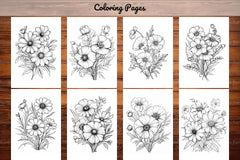 Wild Flower Coloring Book - CraftNest - Digital Crafting and Art