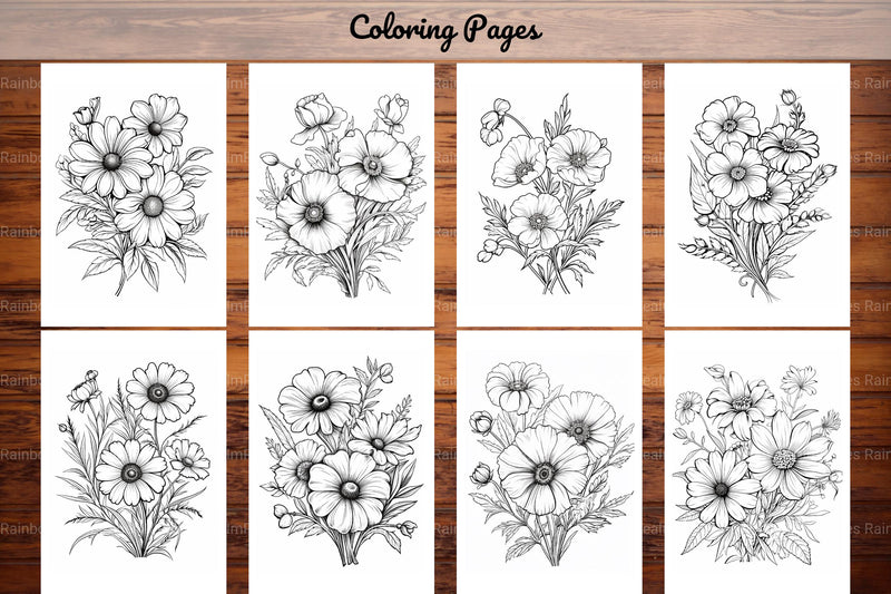 Wild Flower Coloring Book - CraftNest - Digital Crafting and Art