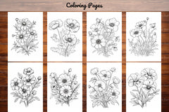Wild Flower Coloring Book - CraftNest - Digital Crafting and Art