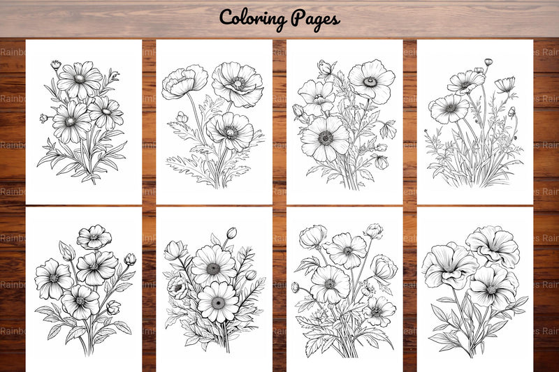 Wild Flower Coloring Book - CraftNest - Digital Crafting and Art