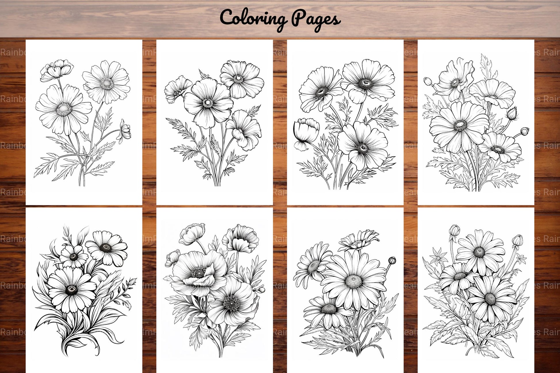 Wild Flower Coloring Book - CraftNest - Digital Crafting and Art