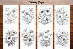 Wild Flower Coloring Book - CraftNest - Digital Crafting and Art