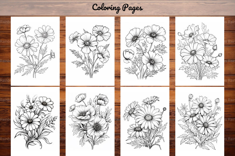 Wild Flower Coloring Book - CraftNest - Digital Crafting and Art