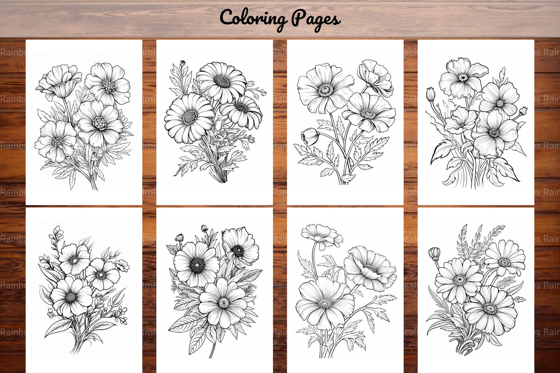 Wild Flower Coloring Book - CraftNest - Digital Crafting and Art