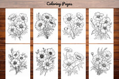 Wild Flower Coloring Book - CraftNest - Digital Crafting and Art