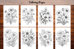 Wild Flower Coloring Book - CraftNest - Digital Crafting and Art