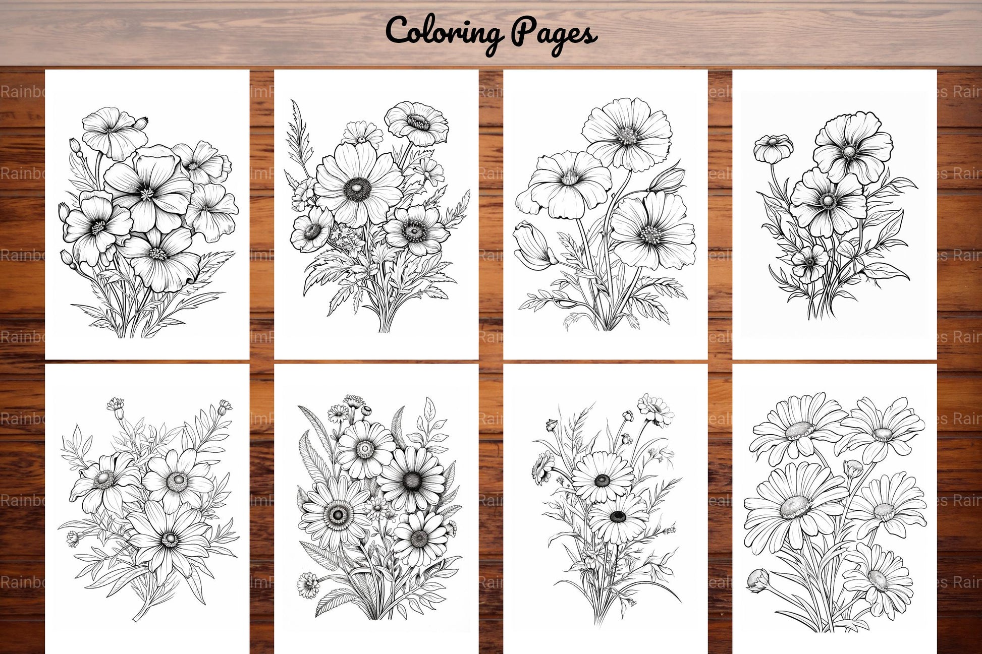 Wild Flower Coloring Book - CraftNest - Digital Crafting and Art