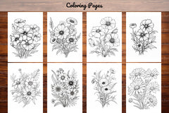 Wild Flower Coloring Book - CraftNest - Digital Crafting and Art
