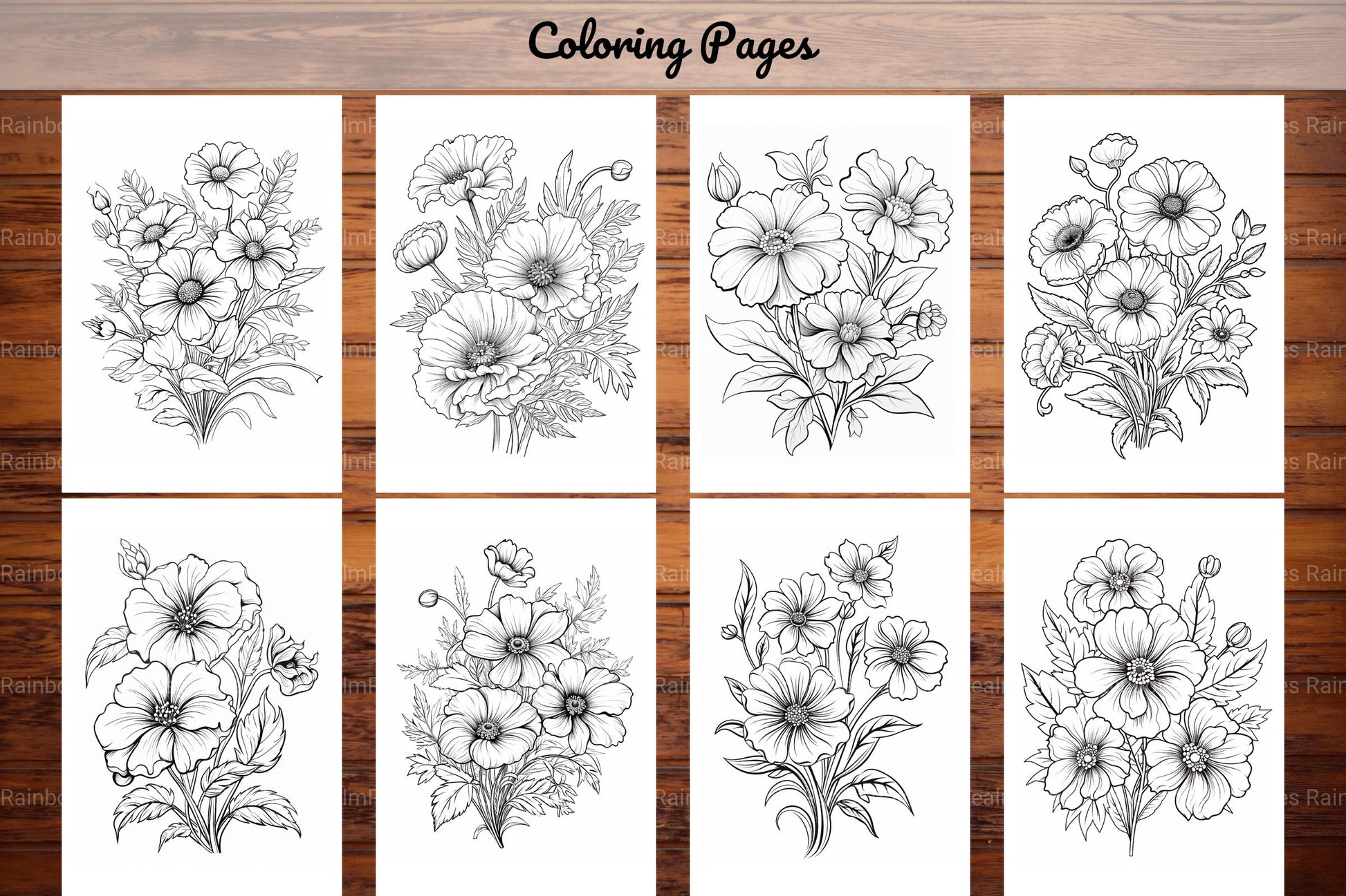 Wild Flower Coloring Book - CraftNest - Digital Crafting and Art