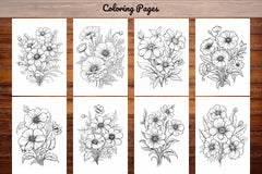 Wild Flower Coloring Book - CraftNest - Digital Crafting and Art
