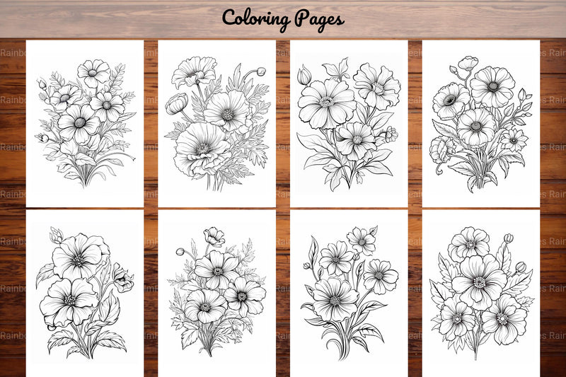 Wild Flower Coloring Book - CraftNest - Digital Crafting and Art