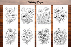 Wild Flower Coloring Book - CraftNest - Digital Crafting and Art