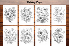 Wild Flower Coloring Book - CraftNest - Digital Crafting and Art