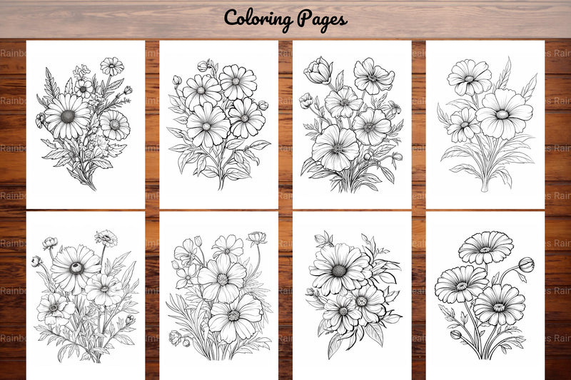 Wild Flower Coloring Book - CraftNest - Digital Crafting and Art