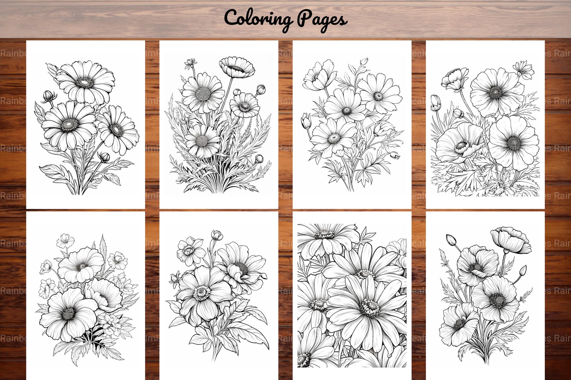 Wild Flower Coloring Book - CraftNest - Digital Crafting and Art