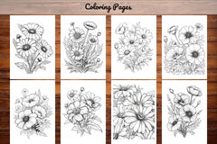 Wild Flower Coloring Book - CraftNest - Digital Crafting and Art