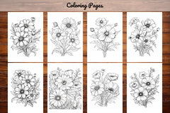 Wild Flower Coloring Book - CraftNest - Digital Crafting and Art