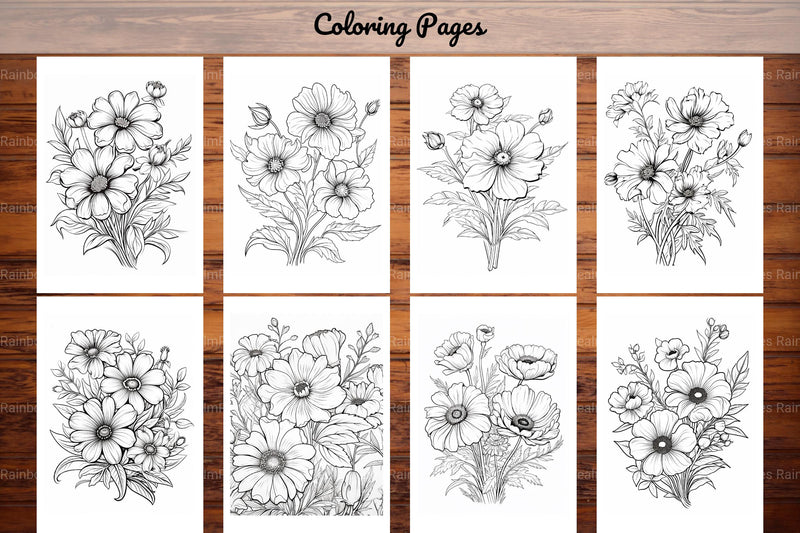 Wild Flower Coloring Book - CraftNest - Digital Crafting and Art