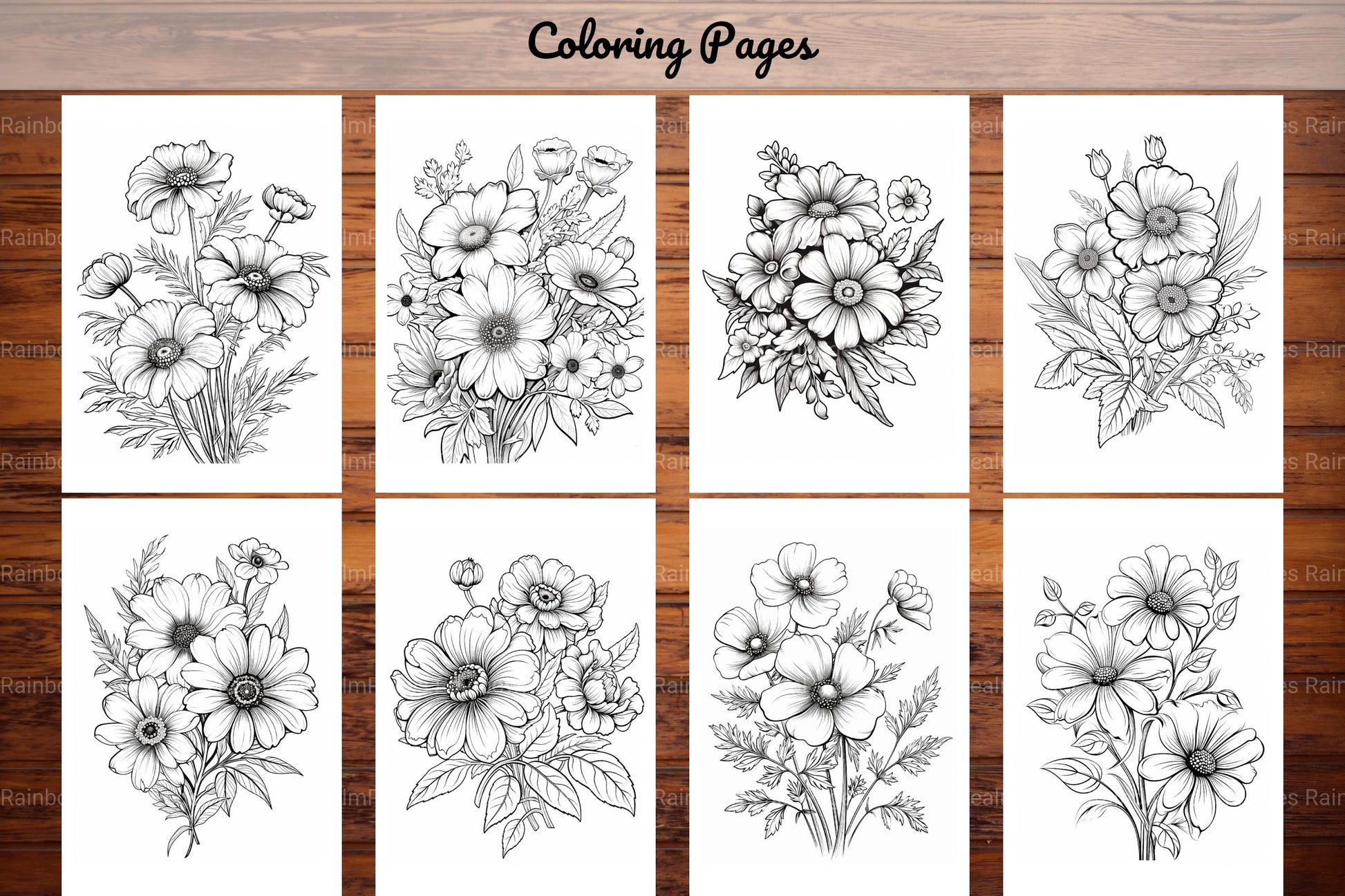 Wild Flower Coloring Book - CraftNest - Digital Crafting and Art