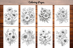 Wild Flower Coloring Book - CraftNest - Digital Crafting and Art