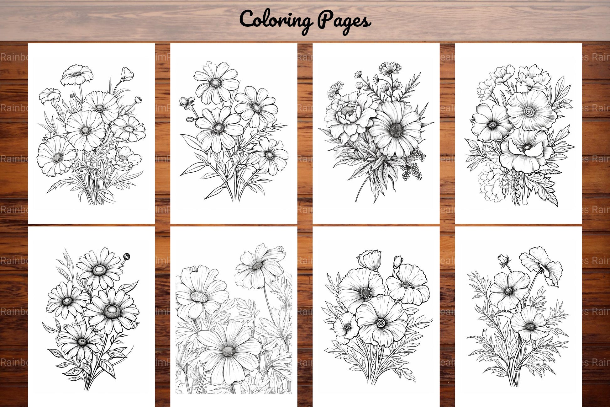 Wild Flower Coloring Book - CraftNest - Digital Crafting and Art