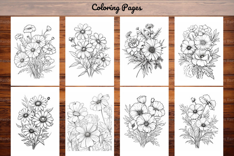 Wild Flower Coloring Book - CraftNest - Digital Crafting and Art