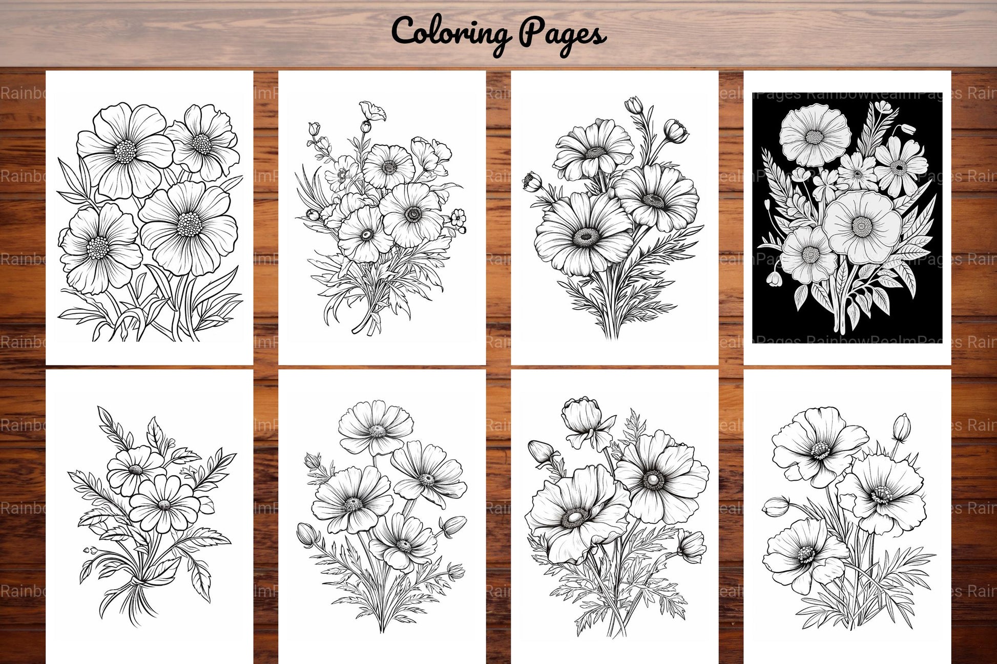 Wild Flower Coloring Book - CraftNest - Digital Crafting and Art