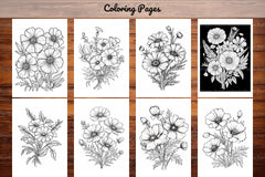 Wild Flower Coloring Book - CraftNest - Digital Crafting and Art