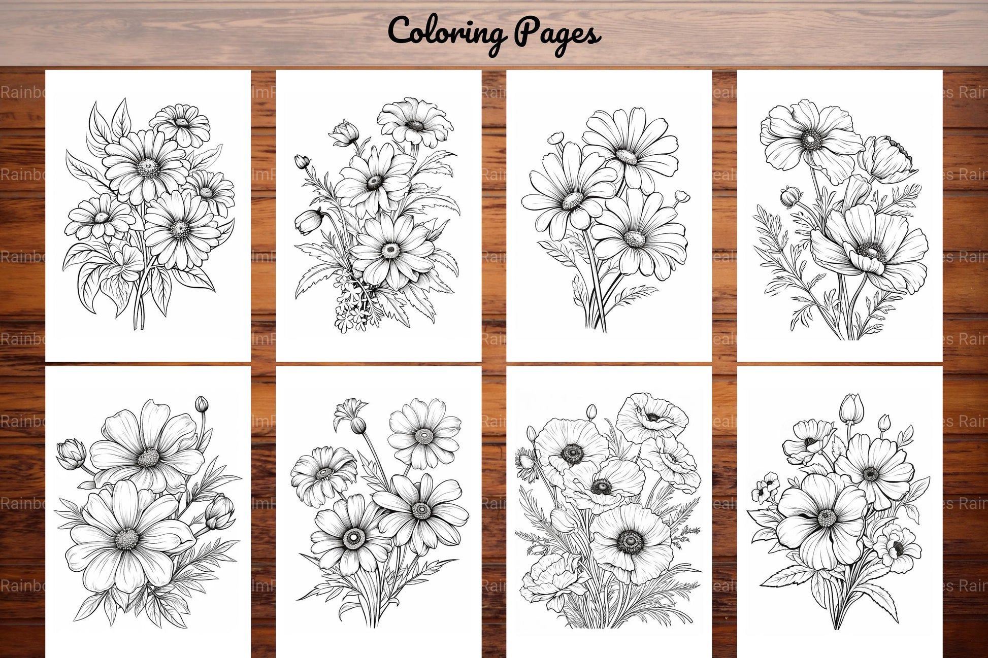 Wild Flower Coloring Book - CraftNest - Digital Crafting and Art