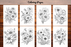 Wild Flower Coloring Book - CraftNest - Digital Crafting and Art