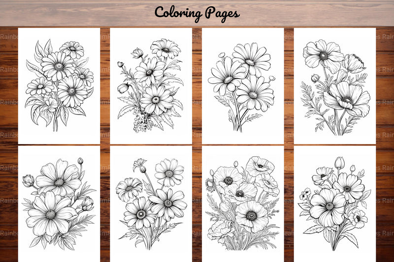 Wild Flower Coloring Book - CraftNest - Digital Crafting and Art