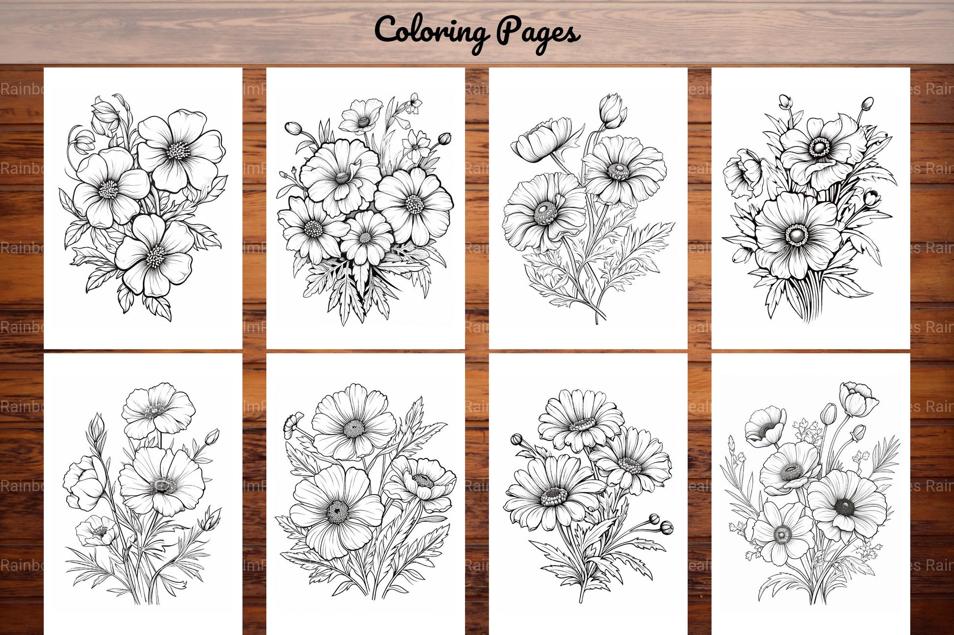 Wild Flower Coloring Book - CraftNest - Digital Crafting and Art