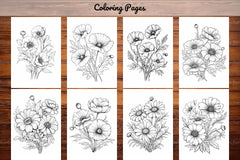 Wild Flower Coloring Book - CraftNest - Digital Crafting and Art