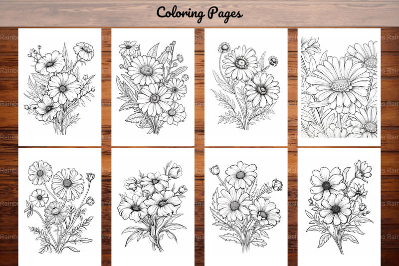 Wild Flower Coloring Book - CraftNest - Digital Crafting and Art