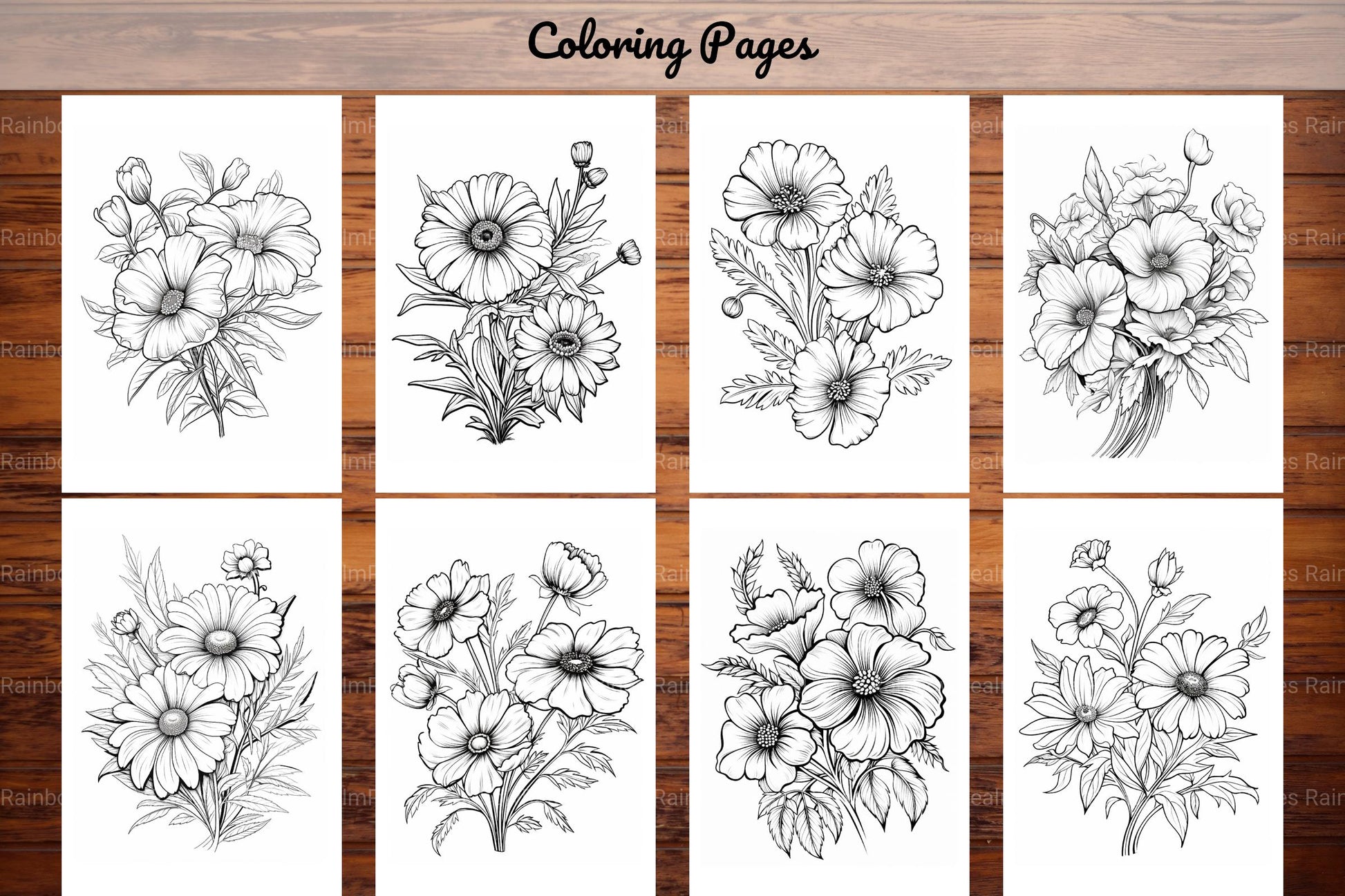 Wild Flower Coloring Book - CraftNest - Digital Crafting and Art