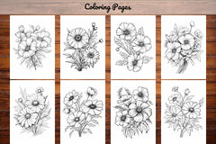 Wild Flower Coloring Book - CraftNest - Digital Crafting and Art