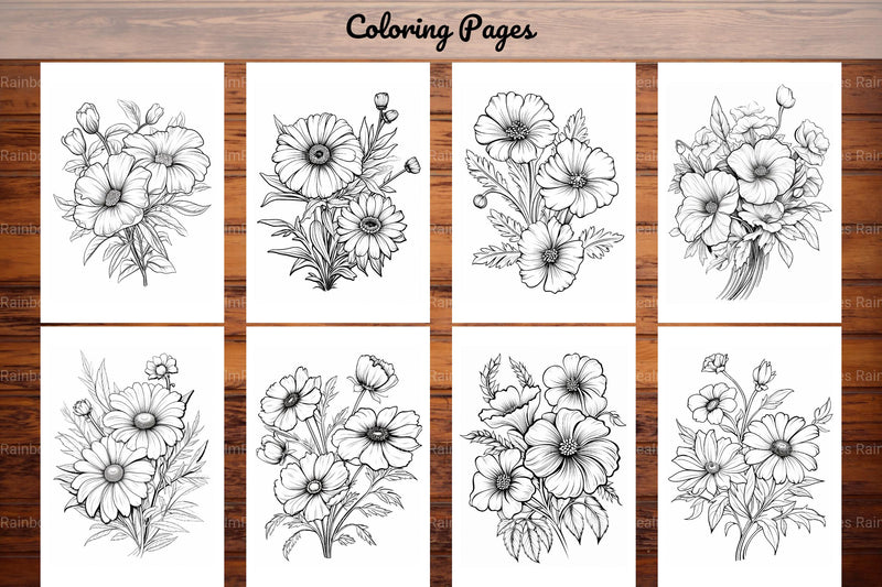 Wild Flower Coloring Book - CraftNest - Digital Crafting and Art
