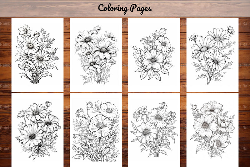 Wild Flower Coloring Book - CraftNest - Digital Crafting and Art