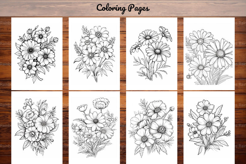 Wild Flower Coloring Book - CraftNest - Digital Crafting and Art