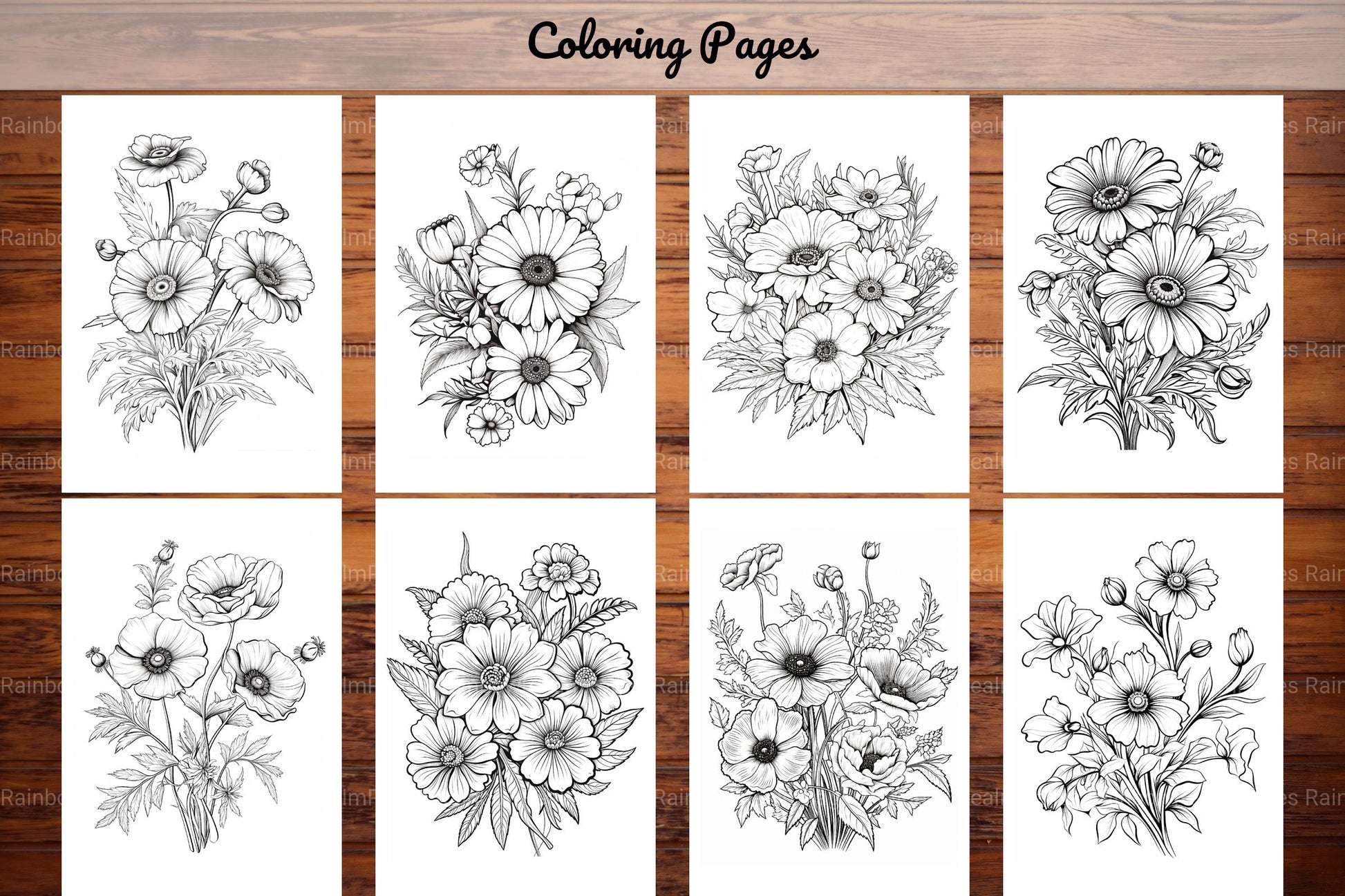 Wild Flower Coloring Book - CraftNest - Digital Crafting and Art